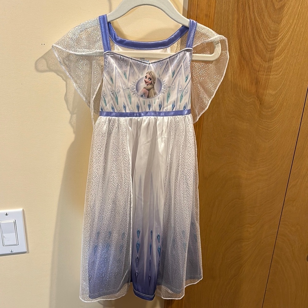 Disney Halloween Blue and White Dress with Sheer Overlay